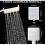 Square Handheld Shower Head with One-Hand Control, 6 Spray Modes, Chrome Finish 3
