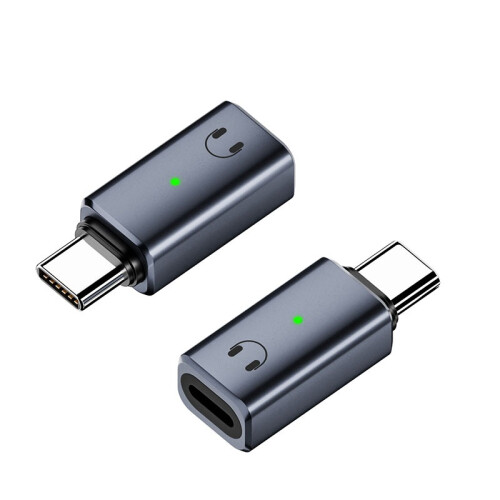 Lightning Hun til Type-C Han Øretelefon Adapter til Apple 15 - HiFi Lydkvalitet Grey 1