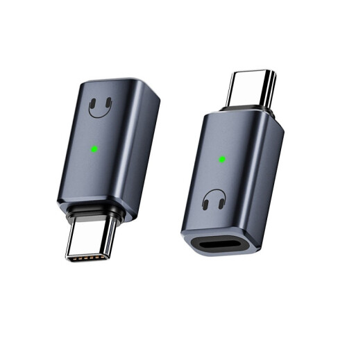 Lightning Hun til Type-C Han Øretelefon Adapter til Apple 15 - HiFi Lydkvalitet Grey 2