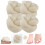 Anti-Wear Toe Separators, Wool Toe Splitters for Protecting, 4Pcs, White 4