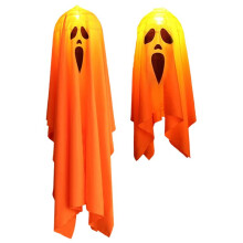 Lumières de Décoration D'Halloween en Tissu, Accessoires de Mise en Page de Scène Extérieure, Lumières Clignotantes LED Fantôme D'Horreur Cri