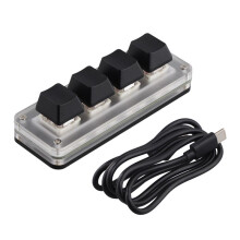 Clavier Personnalisé Macro de Programmation USB RVB 4 Touches Bouton Clavier de Jeu Mécanique à Chaud pour Dessin Photoshop