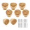 24 Pack Boho Rattan Knobs for Dresser Drawers Wood Cabinet Knobs for Wicker Decor Boho Rattan Drawer Pulls (Natural) 3
