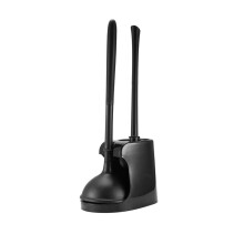 Toilettenkolben und -Bürste, 2-In-1-Toilettenbürsten-Plunger-Set mit Halter für Badezimmer-Reinigungswerkzeuge, Kombination mit Ständer B