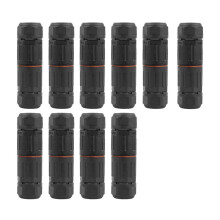 10 Pièces Connecteur de Borne à Sertir à Vis à 2 Broches Droit Industriel Extérieur IP68 Isolation Étanche