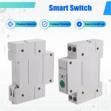 2X TUYA WiFi para Medidor de Energia 63A 1P+N Kwh Medição Monitoramento Disjuntor Temporizador Relé Proteção Contra Sobrecarga MCB
