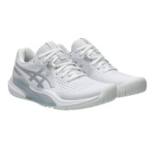 (6 UK, White/Silver) Asics Womens/Ladies Challenger 15 Cushioned Tennis Shoes