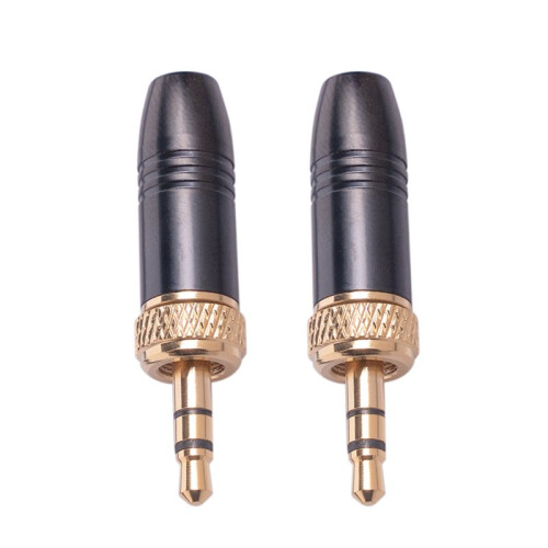 20 Uds Micrófono de Solapa Lavalier Conector de Audio de 3,5Mm con Rosca Interna M6 Cable de Rosca Interna para  para 2