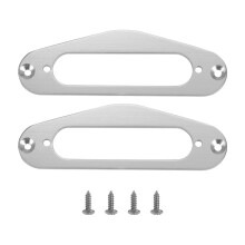 2 Stücke Gitarre Pickup Rahmen Montagering Einzelspule Metall Flache Humbucker Pickup Ring Für Tl Style E-Gitarren (Silber)