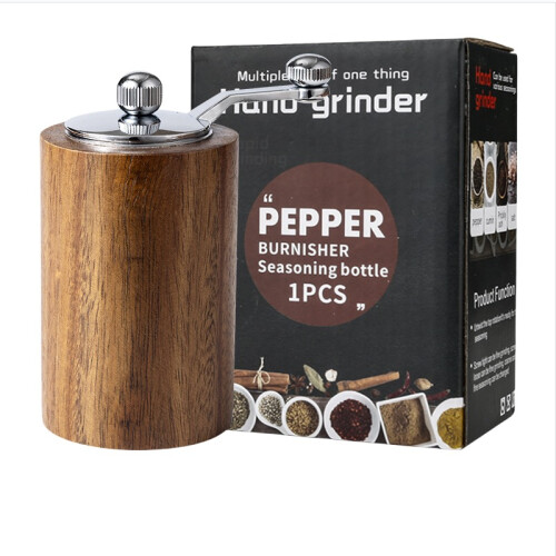 Retro-Handmühle für Pfeffer, manuell einstellbare Mahlstärke 1
