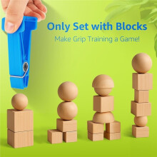 Finger Exerciser Set, 5 PCS Resistance Clips for Hand Therapy, Grip Strength & Dexteriy, for Rehab, Seniors & Athletes