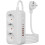 Cabo de Extensão Multitap de 1.8M com Plugue EU, Tomadas AC, Filtro de Rede e Carregamento Rápido USB Tipo C 2