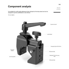 Camera Claw Clamp Fixing Clip Aluminum Alloy Bike Handlebar Clamp for Photography and Vlog  Beak Clip