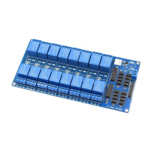 16 Channel Relay Shield Module 5V/12V with Optocoupler LM2596 Microcontrollers Interface Power Relay DC5V