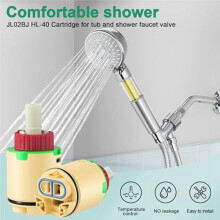 Pomme de Douche JH01GJ HK-40, Pomme de Robinet à PoignéE Unique pour Robinets de Bain et de Douche et PoignéE de Pomme de Douche Domestique