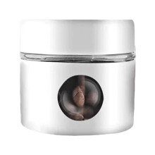 Airtight Glass Coffee Jar - Portable Coffee Powder & Tea Storage Container, Kitchen Coffee Accessories White