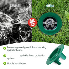 12 St Sprinklerhuvudskydd, Plast Sprinkler Donut Skydd för Gräsmattor, Grön Utomhus Gräsmatta Sprinkler Skydd