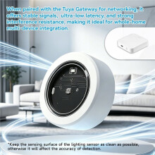 2Psc Tuya Zigbee 3.0 Light Sensor 0-10000Lux Detector Battery Powered Voice Control for Alexa Assistant