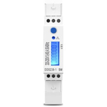 TOMZN Single-Phase DIN Rail KWh for Meter - 5(45)A, 45A, 220V-230V, 50/60Hz, LCD Display with for Backlight