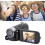 Câmera de Vídeo Portátil, Câmera DV de 1080P 16MP com Zoom Digital de 16x, Tela Rotativa TFT de 2,7 Polegadas e Cabo USB 6