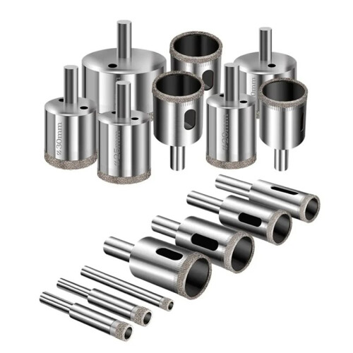 Diamonds Drill Bits, 15PCS Diamonds Hole Saw Drill Bit Set for Tile Pot, Glass Drill Bits for Ceramic Bottles Marble