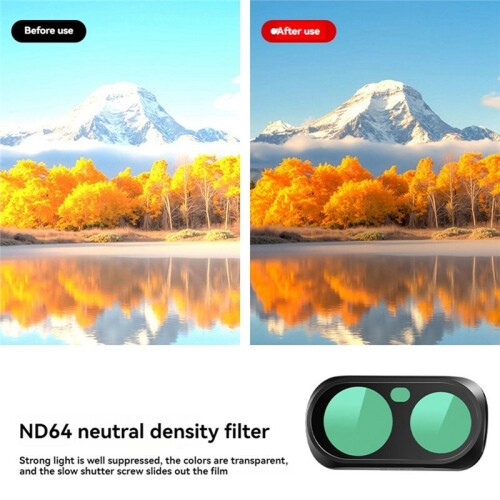 Magnetic ND8 Filter for   Dual Lens Camera Strong Light Reduction Long Exposure Lens Filter ND8 1