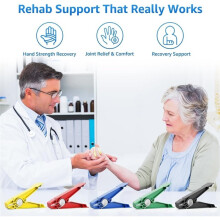 Finger Exerciser Set, 5 PCS Resistance Clips for Hand Therapy, Grip Strength & Dexteriy, for Rehab, Seniors & Athletes