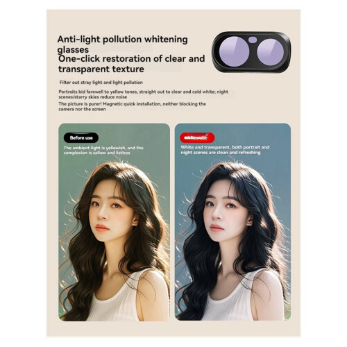 Magnetfilter für  Dual Lens Kamera Lichtverschmutzungsfilter UV CPL 1/4 Schwarzer Diffusionsfilter UV 2