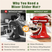 Mixer Slider for Mixer 4.5-5Qt Tilt Stand Mixer Sliding Tray Mover Sliding Caddy for Mixer Slider Mat