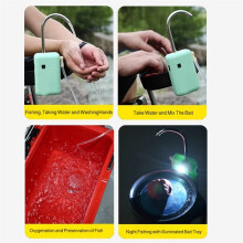 Oxigenador Elétrico Inteligente para Pesca Ao Ar Livre, Bomba de Oxigênio Sucker de Água, Iluminação, Recarregável Por USB, Equipamento de Pesca
