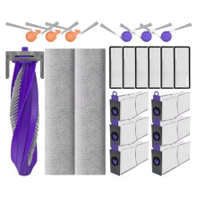 Kit de Rechange pour Aspirateur Robot pour Flow 2: Brosse Principale, Brosse Latérale, Filtre HEPA, Sac à Poussière et Rouleau de Nettoyage