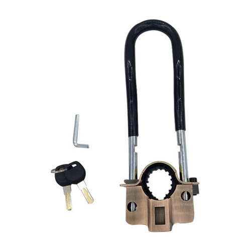 Motorcycle Safety Anti-Theft Front Fork Lock with 2 Keys Front Shock Absorption Fixed Motorcycle Lock 2