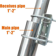 Universal Mount U-Bracket for Starlink Dish,Heavy U-Bolt Clamp Bracket,Roof Mast to Pole to Pipe Mounting Adapter
