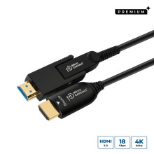 MicroConnect Premium Premium Optic Fiber HDMI Type A - HDMI Type D Cable with a HDMI Type A adapter 10m
