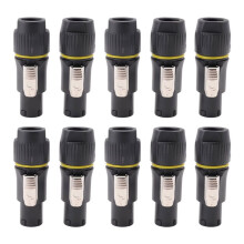 10pcs 3Pins True Locking Connector Female Plug Jack NAC3FX-W NAC3MX-W PA66 Material IP65 Grade Waterproof