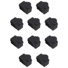 Ethernet Hub Port RJ45 Anti Dust Cover Cap Protector Plug 10Pcs Black