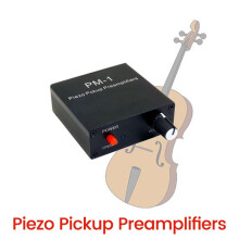 DC5V 6.35mm Guitar Piezo Contact Pickup Preamplifiers for Guitar Violin Cello Kalimba Harps Banjo Mandolin Ukulele