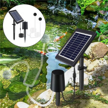 Solar-Sauerstoffpumpe für Aquarien, Teichbelüfter mit Erneuerbarer , 3-W-6-V-Solarpanel, 3 Modi, Gartenteichbelüfterpumpe