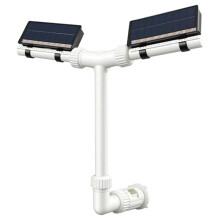 Solar Pool Fountain for Inground Above Ground Pools Dual-Powered Rechargeable,LED Light Fountain