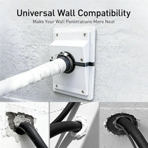 HVAC Wall Penetration and -Set Cover Kit, Separable AC  Setting Wall Cover Plate Kit 1