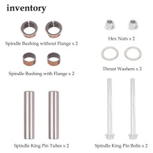 Cart Spindle Kingpin Bushings Kit for EZGO RXV 2008- & 2FIVE 10-2013 Electric 614034 601707 632925 632926 620380