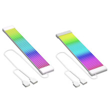 PC RGB Light Strip, PSU Extension Cable, Light LED Strip Set for GPU and Motherboard PC Cables, 5V 3 Pin ARGB Sync
