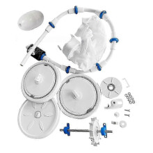 Pool Cleaner Rebuild Kit compatible with Polaris 180 280, with Shaft Bearings Wheels Tires, ABS PVC Stainless Steel for Pool Maintenance