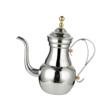 Cafetière arabe en acier inoxydable avec filtre, compatible cuisinière, pour servir boissons chaudes et froides à domicile et au bureau