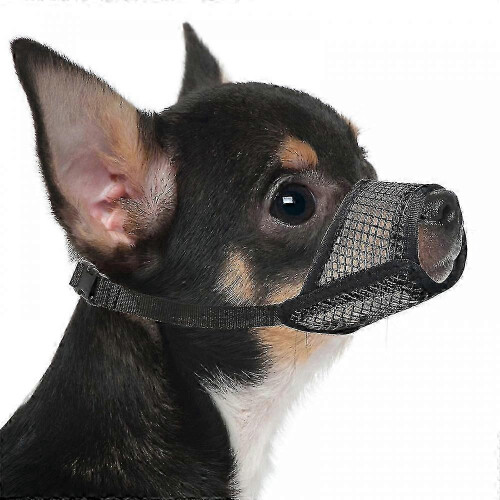 Dog Muzzle, Soft Mesh Mask Compatible with Small and Medium Breeds for Walking, Training and Vet Visits
