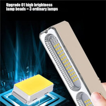 42cm Portable Camping Lamp Rechargeable LED Magnetic Lamp Tube with Multi-Color Light