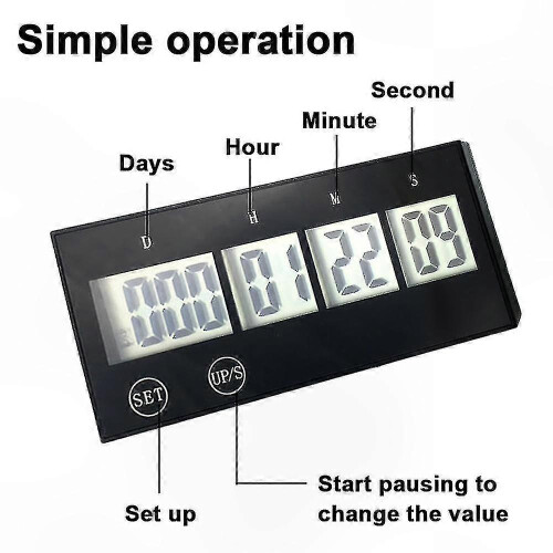 Adjustable Countdown Timer, 999 Days Maximum Setting, Reusable, Large LCD Display, for Events Celebrations and Planning 2