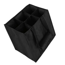 Weinflaschenträger aus Vliesstoff für 6 Flaschen mit gepolsterten Fächern und ergonomischem Griff