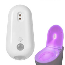 UV Toilet Sterilizer Light, RGB Automatic Bacteria Killing Night Light, Smart Sensing, Rechargeable IPX4 Waterproof Toilet Bowl Cleaning Steriliser