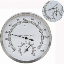 2-in-1 Stainless Steel Sauna Room Thermometer Hygrometer, High Temperature Resistant Thermo-Hygrometer for Steam Room, Bathroom and Sweat Room